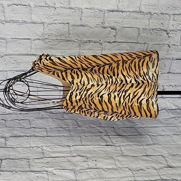 ADRIENNE Ruffled Animal Print Tank‎ Top Size Small - Picture 5 of 8